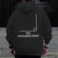Math Teacher Joke Men Women Fun Best Math Quotes Men Zip Up Hoodie Back Print, funny design