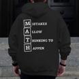 Mistakes Allow Thinking To Happen School Math Teacher Men Zip Up Hoodie Back Print, funny design Mistakes Allow Thinking To Happen School Math Teacher Men Zip Up Hoodie Back Print, funny design