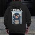 Mole Chemistry Chemist Student Science Teacher Men Zip Up Hoodie Back Print, Science Teacher Gifts, funny design
