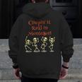 Montessori Creepin' It Real HALLOWEEN School Teacher Shirt Men Zip Up Hoodie Back Print, funny design Montessori Creepin' It Real HALLOWEEN School Teacher Shirt Men Zip Up Hoodie Back Print, funny design