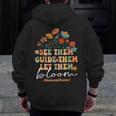 Montessori Teacher Men Zip Up Hoodie Back Print, funny design Montessori Teacher Men Zip Up Hoodie Back Print, funny design