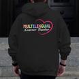 Multilingual Learner Teacher Heart Men Zip Up Hoodie Back Print, funny design Multilingual Learner Teacher Heart Men Zip Up Hoodie Back Print, funny design