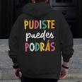 Multilingual Hispanic Heritage Spanish Teacher Maestra Men Zip Up Hoodie Back Print, funny design Multilingual Hispanic Heritage Spanish Teacher Maestra Men Zip Up Hoodie Back Print, funny design