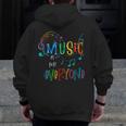 Music Is For Everyone Love For Music Teachers Men Zip Up Hoodie Back Print, funny design