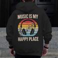 Music For Men Women Music Teacher Music Lover Men Zip Up Hoodie Back Print, funny design