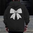 Music Notes Coquette Bow Music Teacher School Musician Band Men Zip Up Hoodie Back Print, funny design