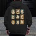 Music Teacher Orchestra Spooky Halloween Ghost Band Men Zip Up Hoodie Back Print, funny design Music Teacher Orchestra Spooky Halloween Ghost Band Men Zip Up Hoodie Back Print, funny design