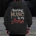 Music Teacher Teaching Music Is My Forte For Music Lovers Men Zip Up Hoodie Back Print, funny design Music Teacher Teaching Music Is My Forte For Music Lovers Men Zip Up Hoodie Back Print, funny design