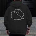 Nerdy Hippotenuse Hypotenuse Hippopotamus Math Teacher Men Zip Up Hoodie Back Print, funny design