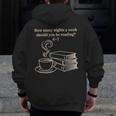 How Many Nights A Week Should You Be Reading 6-7 Teacher Fun Men Zip Up Hoodie Back Print, funny design How Many Nights A Week Should You Be Reading 6-7 Teacher Fun Men Zip Up Hoodie Back Print, funny design