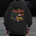 Nopales De Leer Spanish Teacher Maestra Cactus Bilingual Men Zip Up Hoodie Back Print, funny design Nopales De Leer Spanish Teacher Maestra Cactus Bilingual Men Zip Up Hoodie Back Print, funny design