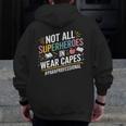 Not All Super Heroes Wear Capes Paraprofessional Teacher Men Zip Up Hoodie Back Print, Super Teacher Gifts, funny design Not All Super Heroes Wear Capes Paraprofessional Teacher Men Zip Up Hoodie Back Print, Super Teacher Gifts, funny design