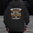 Not Superhero But Middle School Teacher For Men Women Men Zip Up Hoodie Back Print, funny design