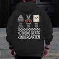Nothing Beats Kindergarten Back To School Kids Teacher Men Zip Up Hoodie Back Print, funny design