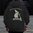 Off To Teach Preschool Pre-K Teacher Back To School Frog Men Zip Up Hoodie Back Print, funny design