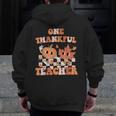 One Thankful Teacher Fall Leaves Thanksgiving Retro Men Zip Up Hoodie Back Print, funny design One Thankful Teacher Fall Leaves Thanksgiving Retro Men Zip Up Hoodie Back Print, funny design