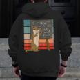 Otter Professor Teacher Teaching Maths Mathematics Men Zip Up Hoodie Back Print, funny design