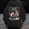 Overworked Underpaid Always Grading Teacher Men Zip Up Hoodie Back Print, funny design Overworked Underpaid Always Grading Teacher Men Zip Up Hoodie Back Print, funny design