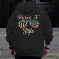 P41l Retro Kickin It 5th Grade Style Teacher Back To School For Men Women Girls Kids Men Zip Up Hoodie Back Print, funny design