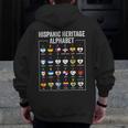 Hispanic Flags Alphabet Hearts Latin Heritage For Teacher Men Zip Up Hoodie Back Print, funny design Hispanic Flags Alphabet Hearts Latin Heritage For Teacher Men Zip Up Hoodie Back Print, funny design
