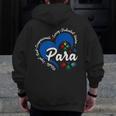 Para Heart Teacher Paraprofessional School Appreciation Men Zip Up Hoodie Back Print, funny design Para Heart Teacher Paraprofessional School Appreciation Men Zip Up Hoodie Back Print, funny design