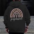 Paraprofessional Rainbow Para Teacher Parapro Men Zip Up Hoodie Back Print, funny design