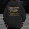 Paraprofessional Teacher Para Sped Ed Parapro Men Zip Up Hoodie Back Print, funny design
