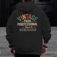 Paraprofessional Vintage Para Teacher 60s 70s 80s Men Zip Up Hoodie Back Print, funny design Paraprofessional Vintage Para Teacher 60s 70s 80s Men Zip Up Hoodie Back Print, funny design