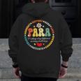 Paras Make It Possible Paraprofessional Teacher Assistant Men Zip Up Hoodie Back Print, funny design