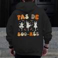 Pas De Boo-Rée Ghost Ballet Dancer Halloween Dance Teacher Men Zip Up Hoodie Back Print, funny design Pas De Boo-Rée Ghost Ballet Dancer Halloween Dance Teacher Men Zip Up Hoodie Back Print, funny design