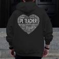 PE Physical Education Teacher PEAppreciation Coach Men Zip Up Hoodie Back Print, Pe Teacher Gifts, funny design