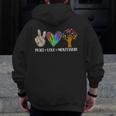 Peace Love Montessori Daycare Teacher Appreciation Men Zip Up Hoodie Back Print, funny design Peace Love Montessori Daycare Teacher Appreciation Men Zip Up Hoodie Back Print, funny design