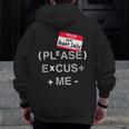 PEMDAS Math Teacher Halloween Costume Men Zip Up Hoodie Back Print, funny design