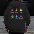 Periodic Elements Chemistry Lovers Science Teacher Men Zip Up Hoodie Back Print, Science Teacher Gifts, funny design