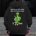 Pi Day Puns Pithon Math Teacher Jokes Women Men Kids Men Zip Up Hoodie Back Print, funny design