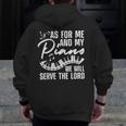 Piano Player Art For Men Women Pianist Piano Teacher Men Zip Up Hoodie Back Print, funny design