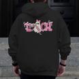 Pink Ghost Teach Halloween Teacher In Spooky Season Men Zip Up Hoodie Back Print, funny design Pink Ghost Teach Halloween Teacher In Spooky Season Men Zip Up Hoodie Back Print, funny design