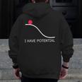 I Have Potential Energy Physics Science Teachers Men Zip Up Hoodie Back Print, Science Teacher Gifts, funny design