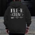 Pre-K Crew 1st Day Of School Pre-K Teacher Team Men Zip Up Hoodie Back Print, funny design Pre-K Crew 1st Day Of School Pre-K Teacher Team Men Zip Up Hoodie Back Print, funny design
