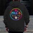 Pre K Dream Team Back To School Boys First Day Teacher Men Zip Up Hoodie Back Print, funny design