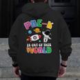 Pre-K Student Teacher Astronaut Space Back To School Men Zip Up Hoodie Back Print, funny design