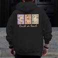 Preppy Goose Teacher Trick Or Teach Halloween Teacher Goose Men Zip Up Hoodie Back Print, funny design Preppy Goose Teacher Trick Or Teach Halloween Teacher Goose Men Zip Up Hoodie Back Print, funny design