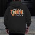 Preppy One Thankful Teacher Coquette Thanksgiving Teacher Men Zip Up Hoodie Back Print, funny design Preppy One Thankful Teacher Coquette Thanksgiving Teacher Men Zip Up Hoodie Back Print, funny design