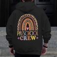 Preschool Crew Cute Leopard Rainbow Back To School Teachers Men Zip Up Hoodie Back Print, funny design Preschool Crew Cute Leopard Rainbow Back To School Teachers Men Zip Up Hoodie Back Print, funny design