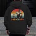Preschool Panda Back To School Teacher Student Men Zip Up Hoodie Back Print, funny design
