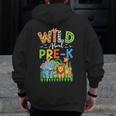 Preschool Teacher Kids Back To School Wild About Pre-K Men Zip Up Hoodie Back Print, funny design