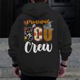 Principal Boo Crew Ghost Halloween Teachers School Matching Men Zip Up Hoodie Back Print, funny design