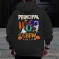 Principal Boo Crew Teacher Student Halloween Costume For Men Women Kids Men Zip Up Hoodie Back Print, funny design