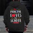 This Principal Loves Her School Teacher Appreciation Men Zip Up Hoodie Back Print, funny design This Principal Loves Her School Teacher Appreciation Men Zip Up Hoodie Back Print, funny design
