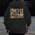 Protect Public Education Public Teacher School Men Zip Up Hoodie Back Print, funny design
